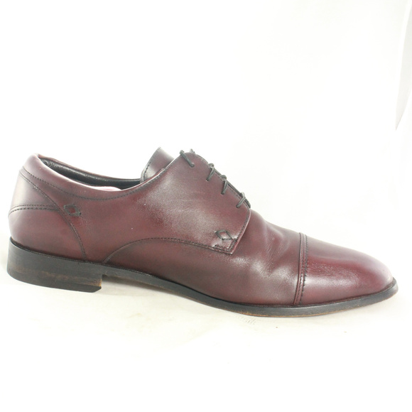 FLORSHEIM Men's Welles Burgundy Cap Toe Oxfords - Picture 4 of 8